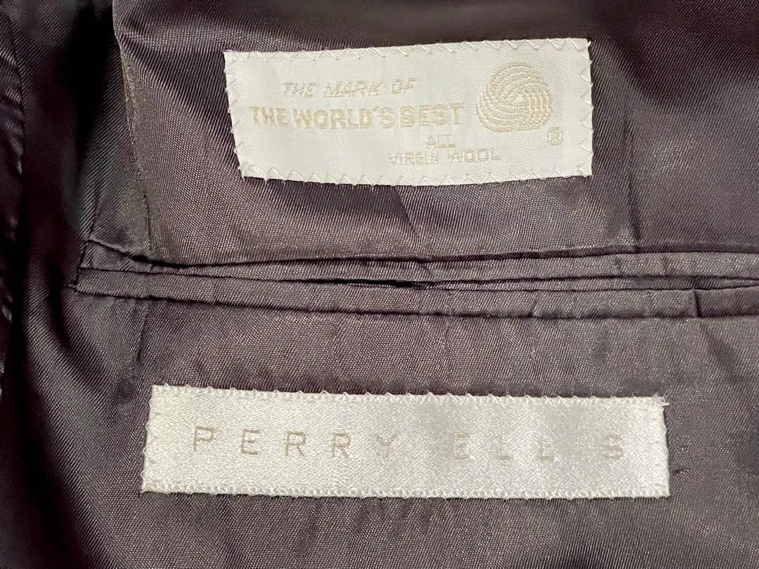 [Almost unused] PERRY ELLIS tuxedo set 39S WOOL 100%