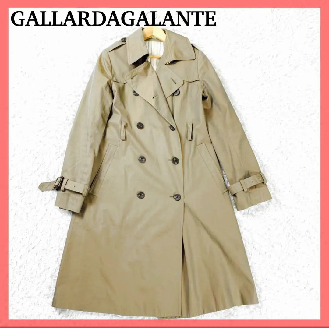 [Good condition] Garjardagalante trench coat double cotton khaki F