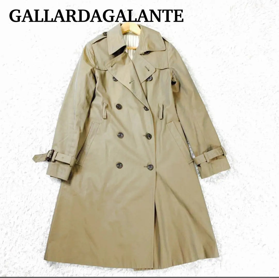 [Good condition] Garjardagalante trench coat double cotton khaki F