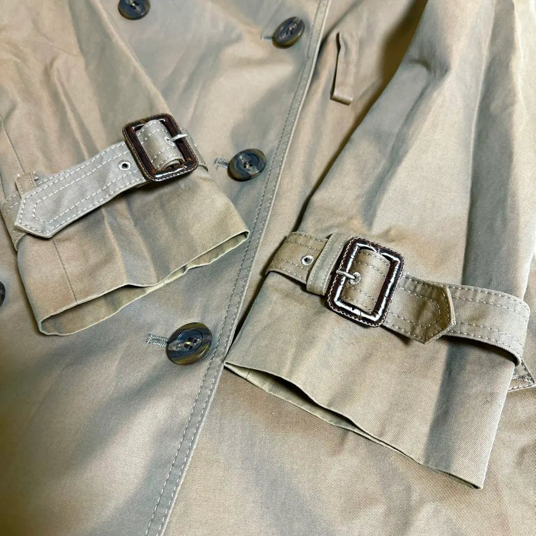 [Good condition] Garjardagalante trench coat double cotton khaki F