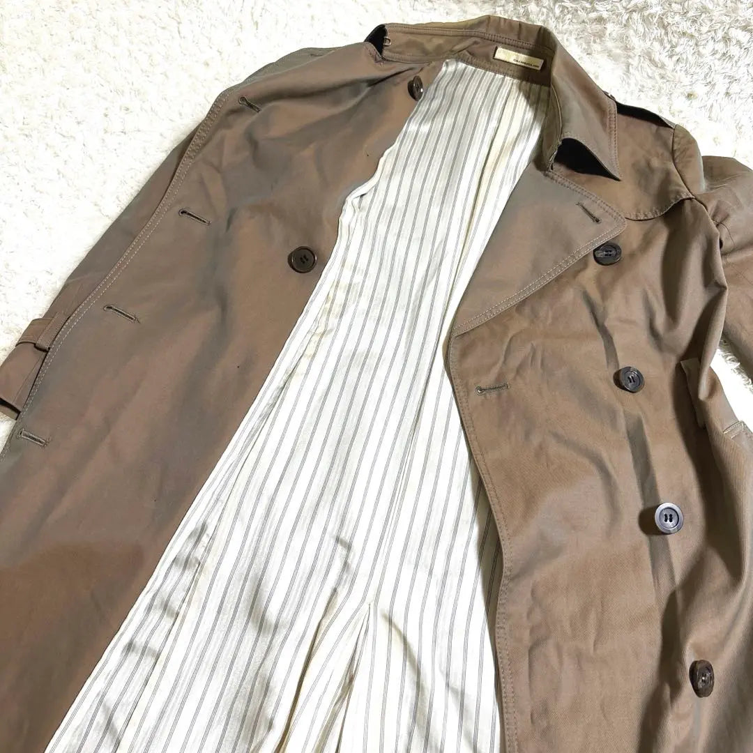 [Good condition] Garjardagalante trench coat double cotton khaki F