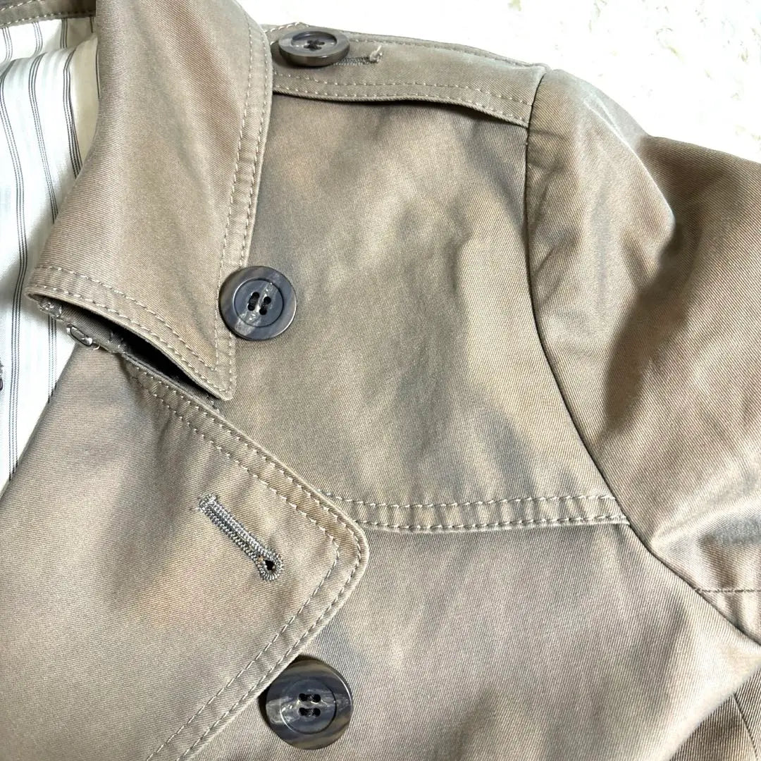 [Good condition] Garjardagalante trench coat double cotton khaki F