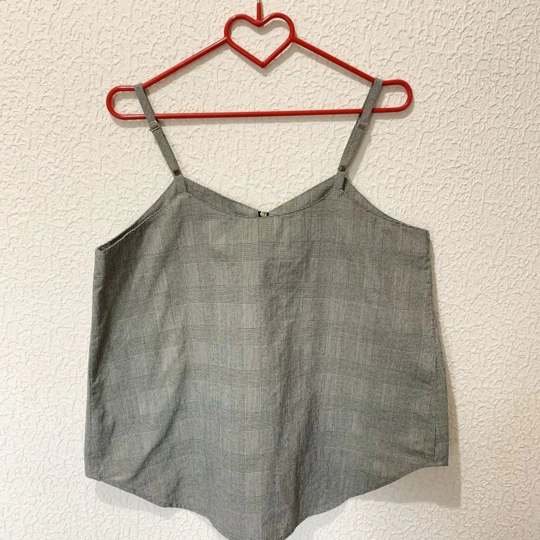 Beautiful condition Glen check pattern camisole top ♥️L GU GRL