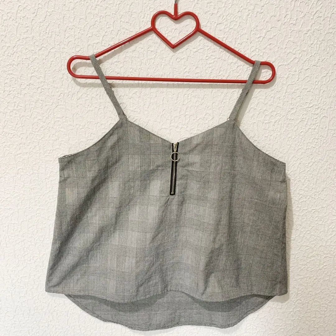 Beautiful condition Glen check pattern camisole top ♥️L GU GRL