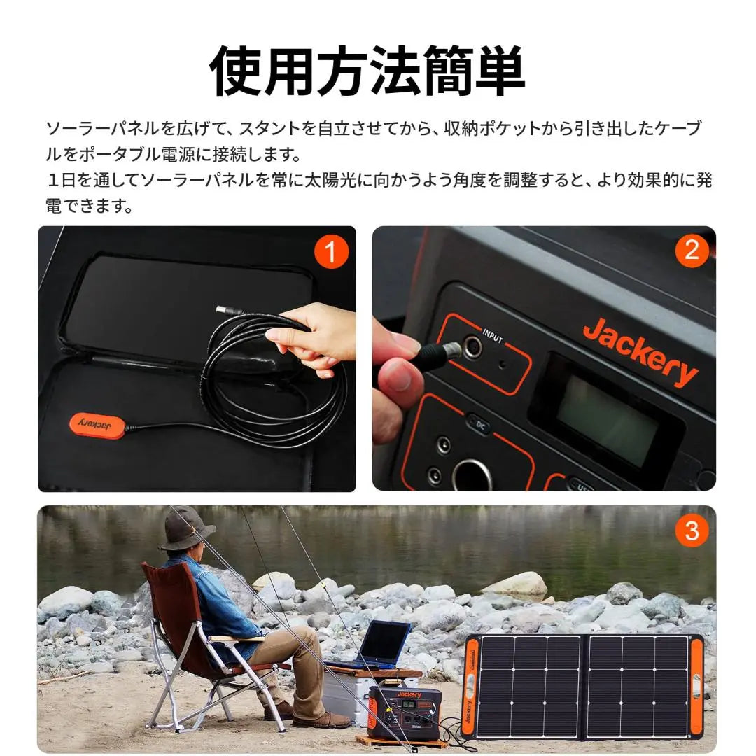 IP65 Waterproof 100W Solar Charger Foldable