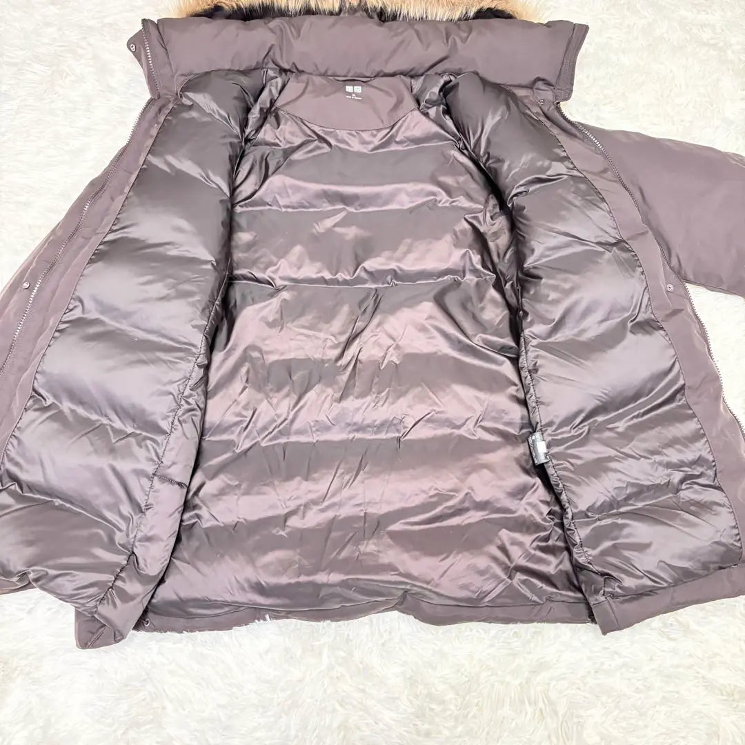 [Good condition] Uniqlo Hybrid Down Coat Dark Brown XL Size | 【美品】ユニクロ　 ハイブリッド　ダウン　コート ダークブラウン ＸＬサイズ