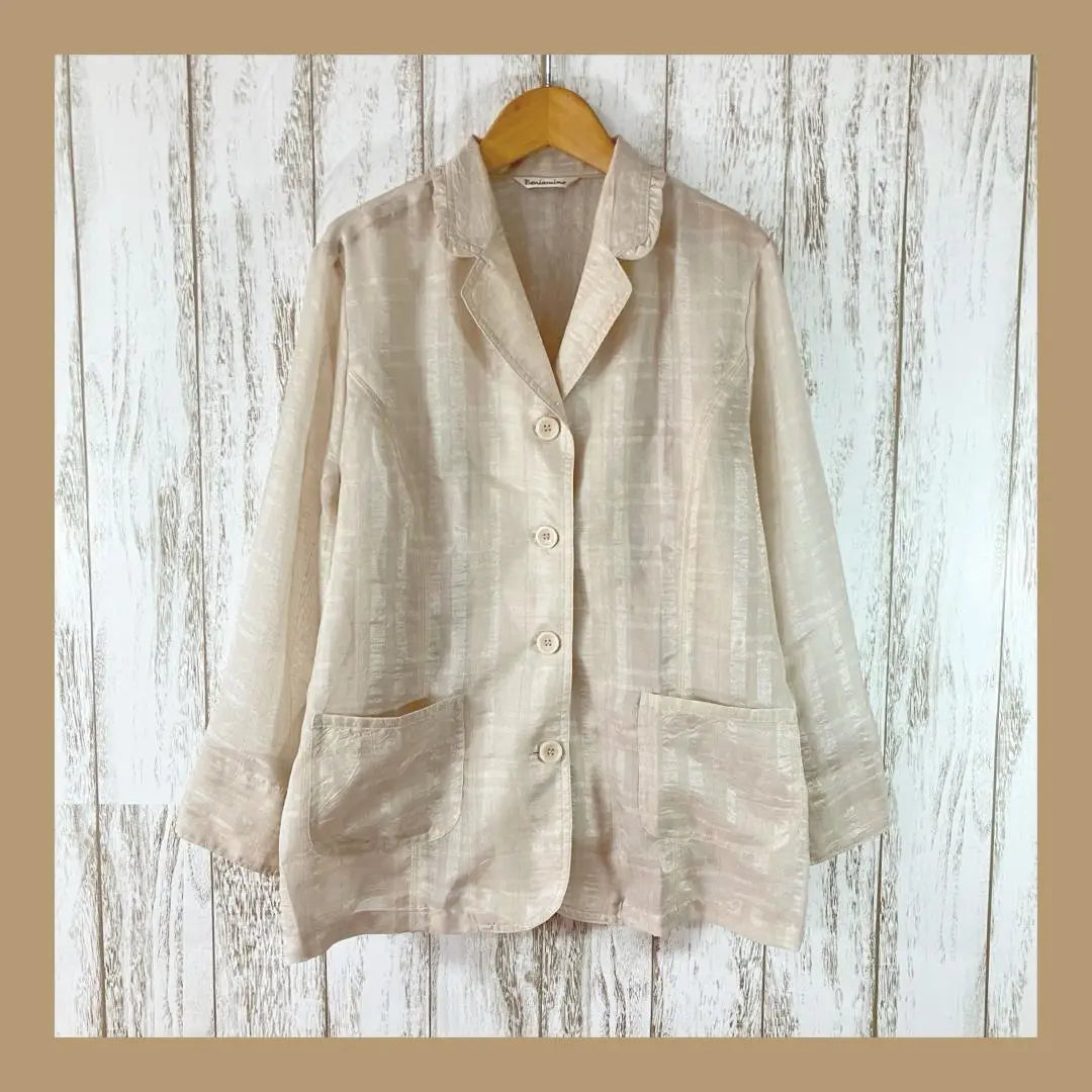 Beniamino◆Thin jacket (15BR)Beige Transparency Senior Sheer