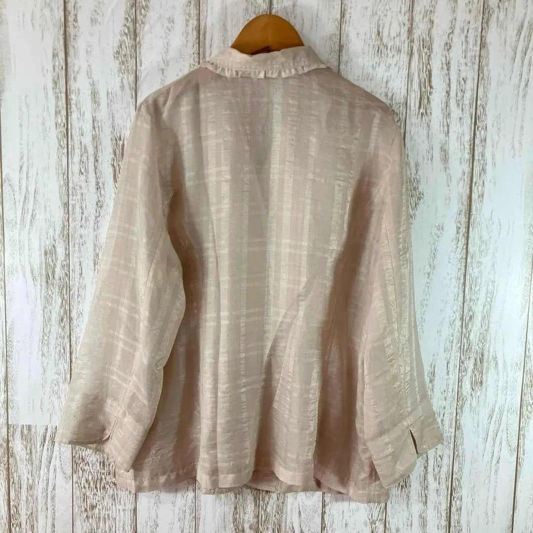 Beniamino◆Thin jacket (15BR)Beige Transparency Senior Sheer