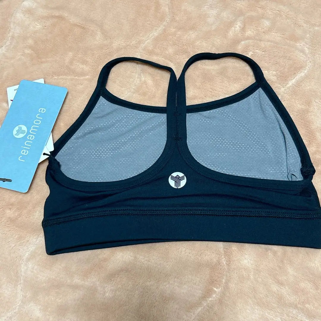 Bra top with pad support Stretchable Moisture absorption Quick drying Functional Yoga Black S