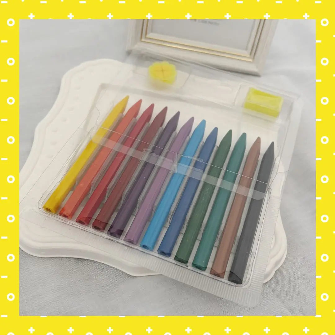 12 Color Plastic Crayon New colored pencil color pencil stationery