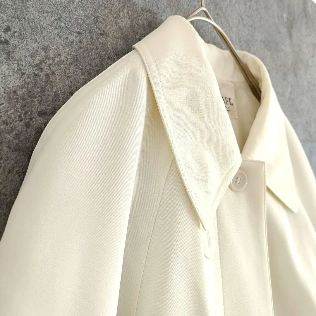 FEMICRAFT Spring Coat Long White 9AR Plain Outerwear