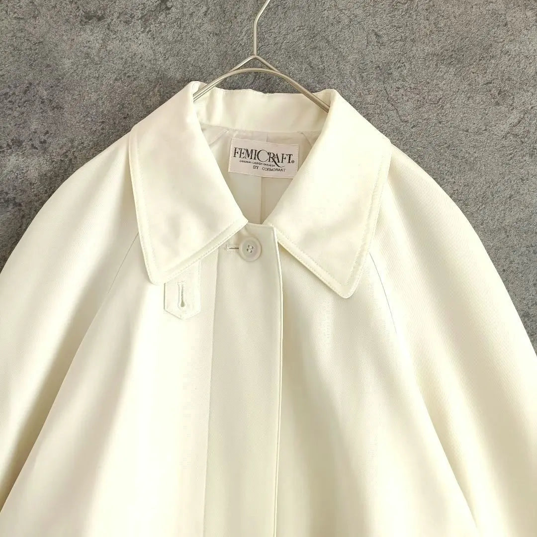 FEMICRAFT Spring Coat Long White 9AR Plain Outerwear