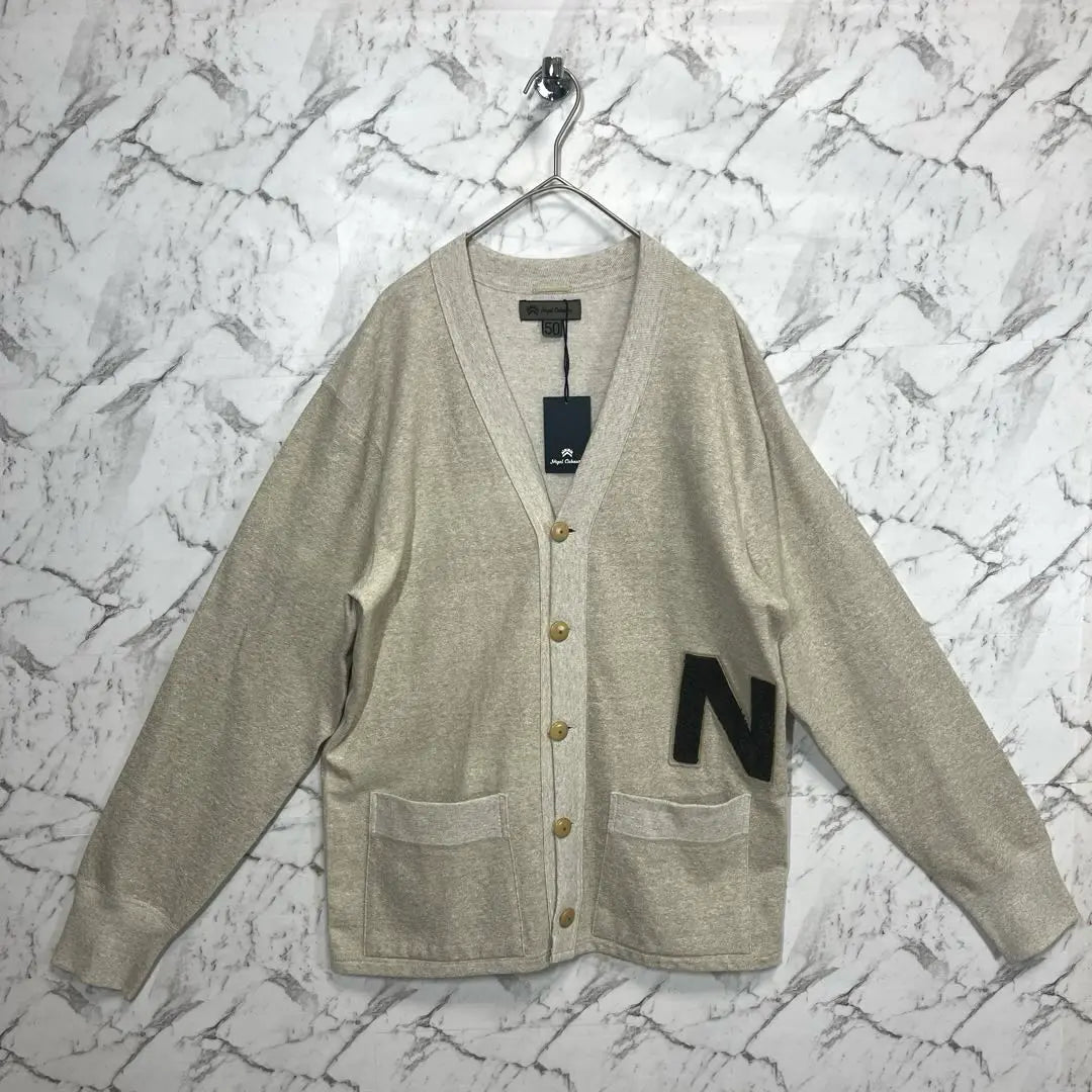 [New and unused] Nigel Cabon, Cardigan, Sweatshirt, Sagara embroidered patch, L