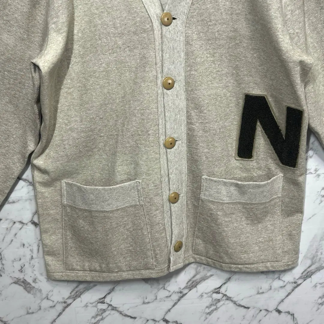 [New and unused] Nigel Cabon, Cardigan, Sweatshirt, Sagara embroidered patch, L