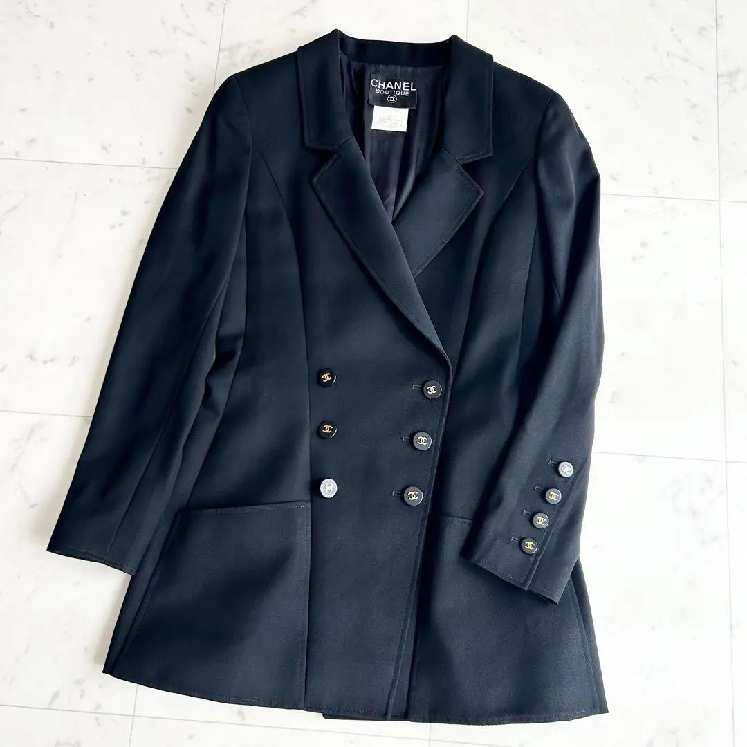 Superb condition CHANEL Coco Mark Button Beautiful Silhouette Tailored Jacket 36