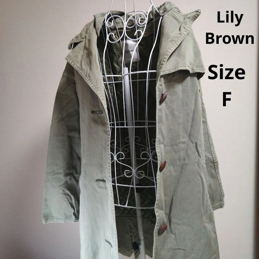 [Stylish☆Lily Brown] Khaki parka coat with liner size F