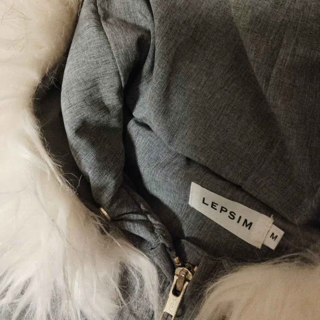 LEPSIM♡Lepsim♡Medium coat【M】♡Hoodie Fur♡Double zip♡