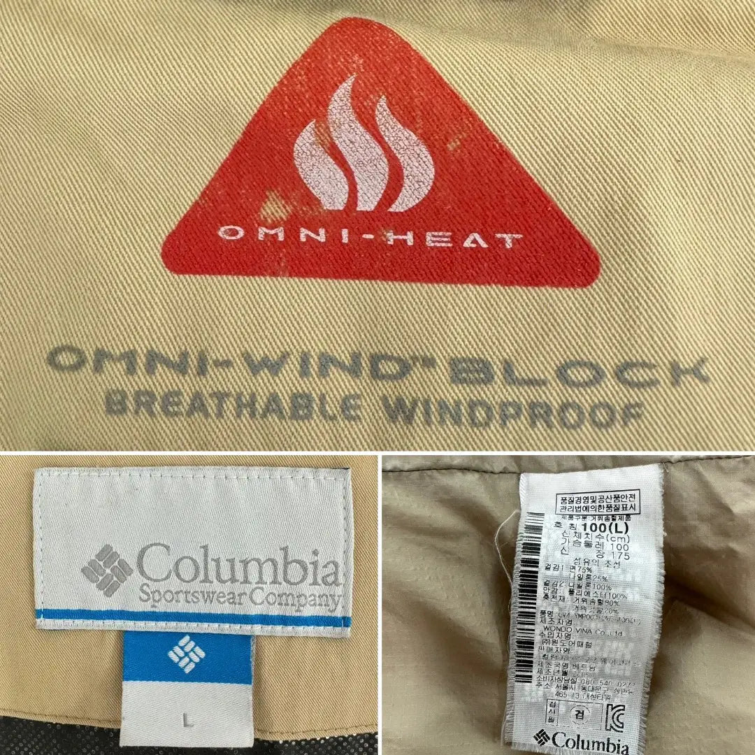 Chaqueta de plumas Colombia Colombia Omni Heat Beige para hombre L