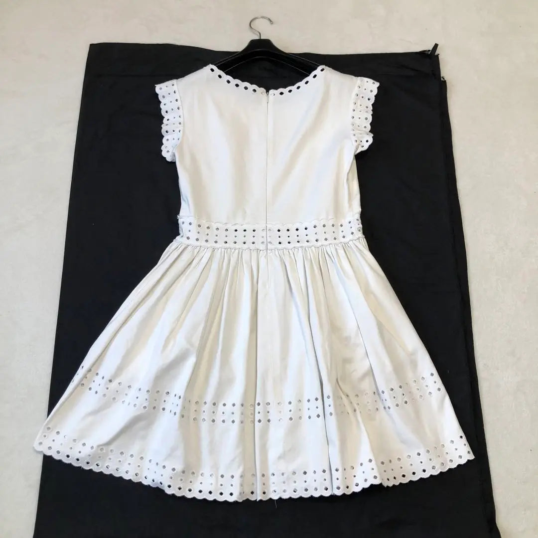 Red Valentino Talla 42 Vestido blanco Panchin Lace Blanco | レッドヴァレンティノ サイズ42 白ワンピース パンチングレース ホワイト