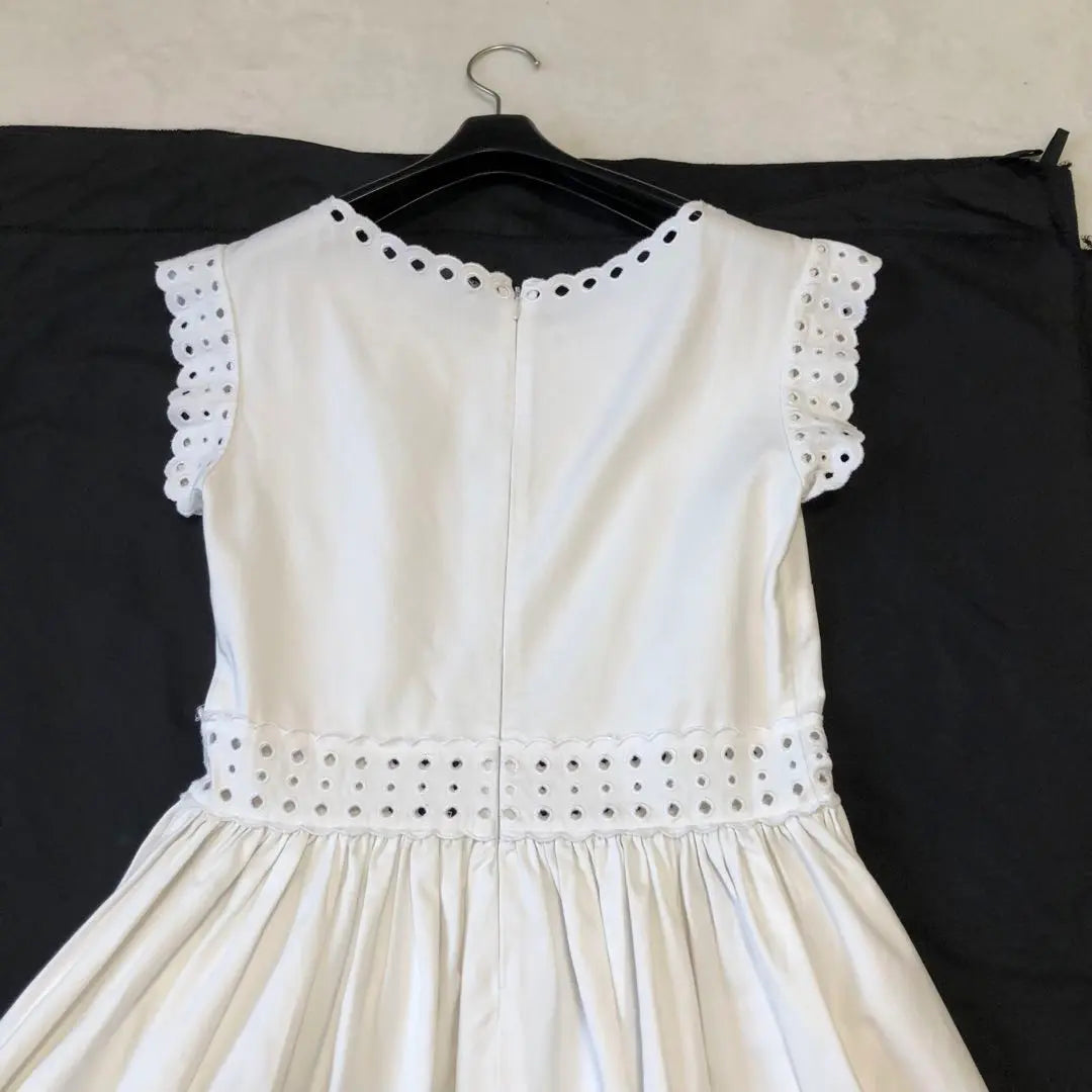 Red Valentino Talla 42 Vestido blanco Panchin Lace Blanco | レッドヴァレンティノ サイズ42 白ワンピース パンチングレース ホワイト