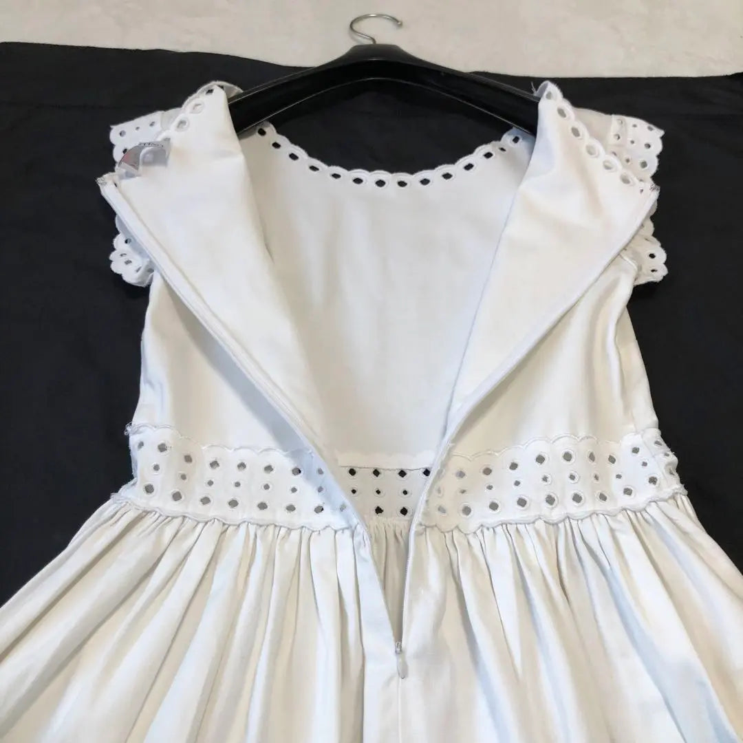 Red Valentino Talla 42 Vestido blanco Panchin Lace Blanco | レッドヴァレンティノ サイズ42 白ワンピース パンチングレース ホワイト