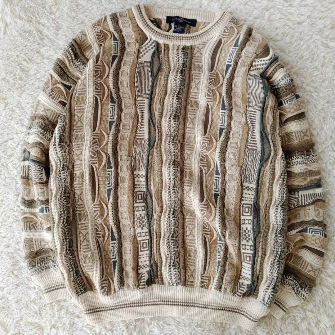 [COTTON TRADERS] Popular earth color thick 3D knit 3D knit