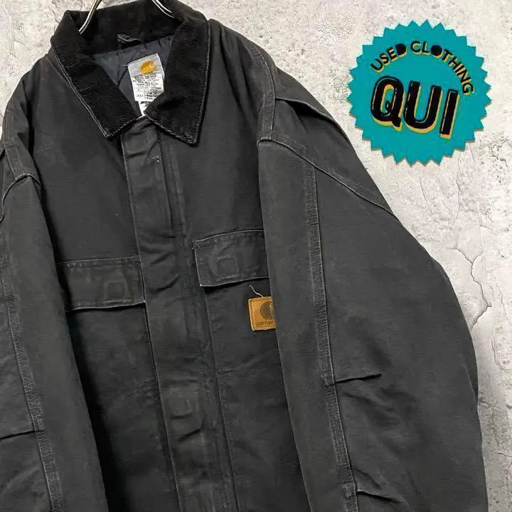 Rare Made in Mexico Used Clothing Carhartt Duck Jacket Black Men's 2XL