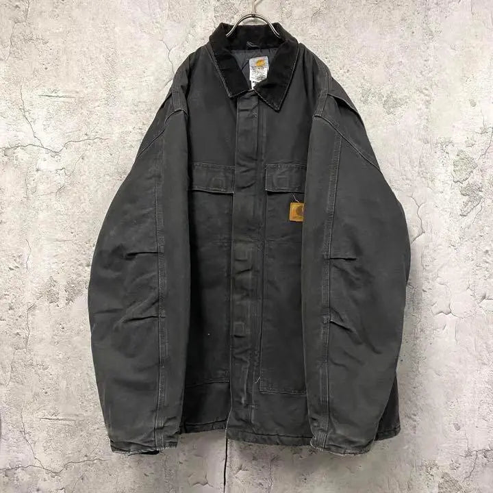 Rare Made in Mexico Used Clothing Carhartt Duck Jacket Black Men's 2XL