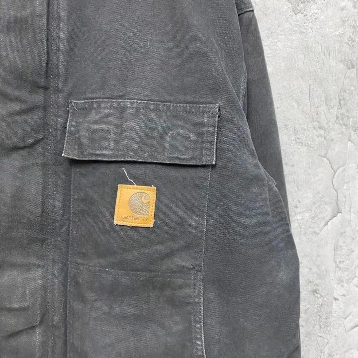 Rare Made in Mexico Used Clothing Carhartt Duck Jacket Black Men's 2XL