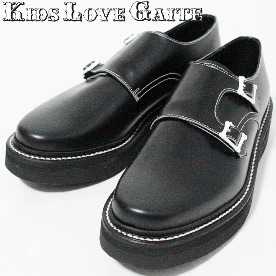 New Kids Lovegate White Stitch & Buckle Leather Shoes Equivalent to 27cm