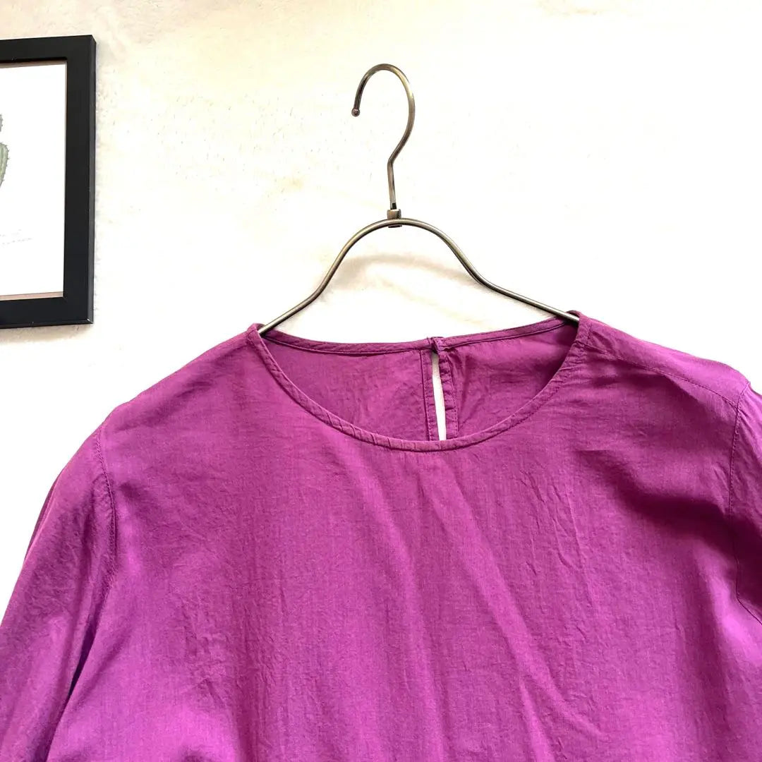 [Americanholic] Candy Leave Tea Eudo Tunic Purple | 【AMERICANHOLIC】キャンディースリーブティアードギャザーチュニック紫