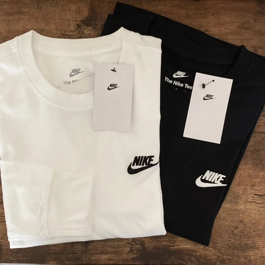 Nuevo juego de 2 piezas Nike One Point Ron T blanco y negro XXL sin usar, producto genuino nacional | 新品未使用 ナイキ ワンポイント ロンT 白黒 XXL 2枚セット 国内正規品