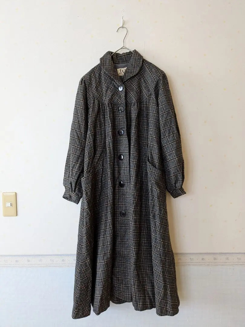 Retro precious fairygrunge❋JOIE❋Checked long coat