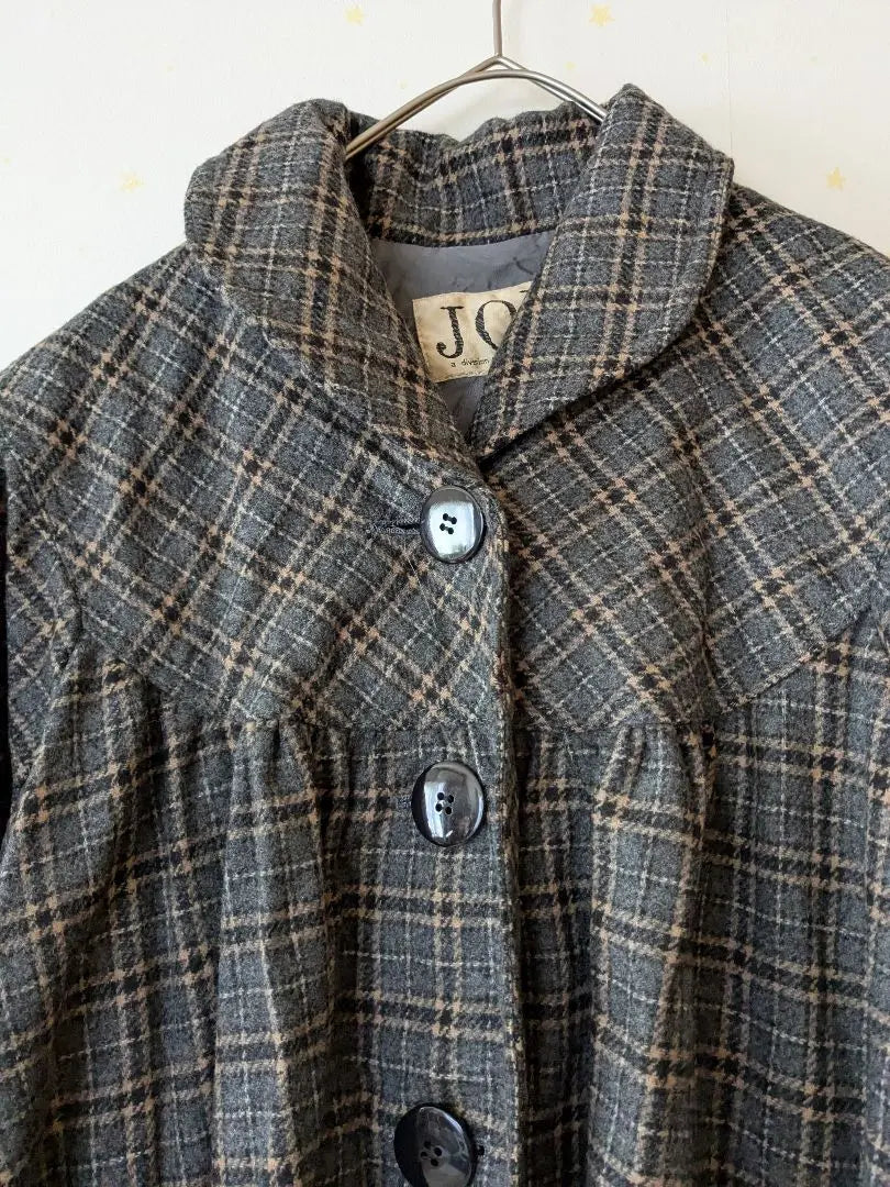 Retro precious fairygrunge❋JOIE❋Checked long coat