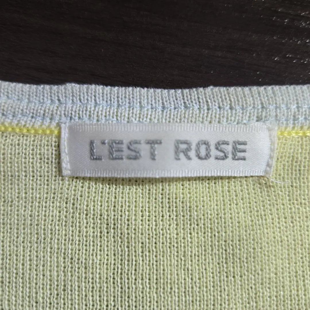 L'EST ROSE Ladies Nit Cardigan Light yellow translation Ali M | L'EST ROSE レディースニットカーディガン　薄手　黄色　訳アリ　M