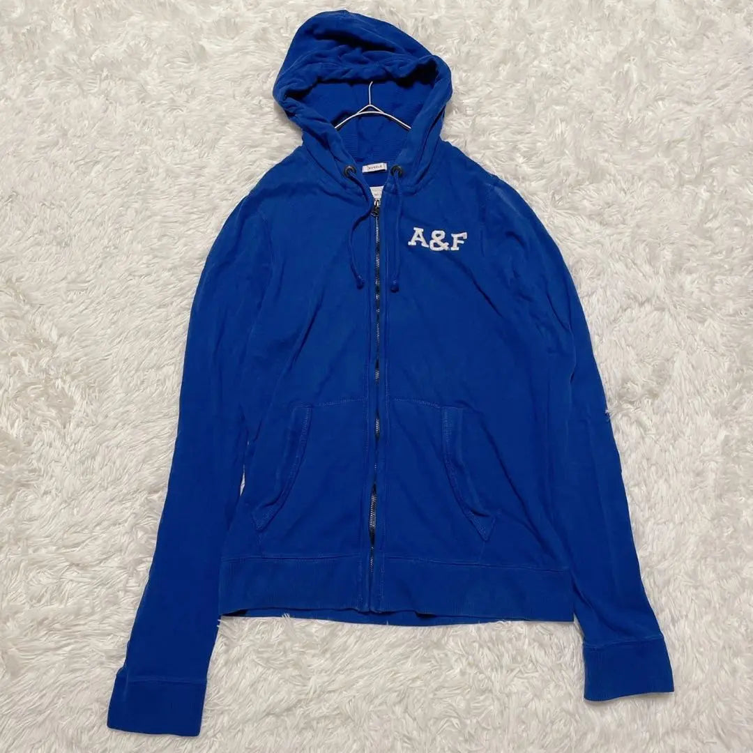 "Abercrombie and Fitch" (M) Zip -up Parker Long Sleeve Logo embroidery