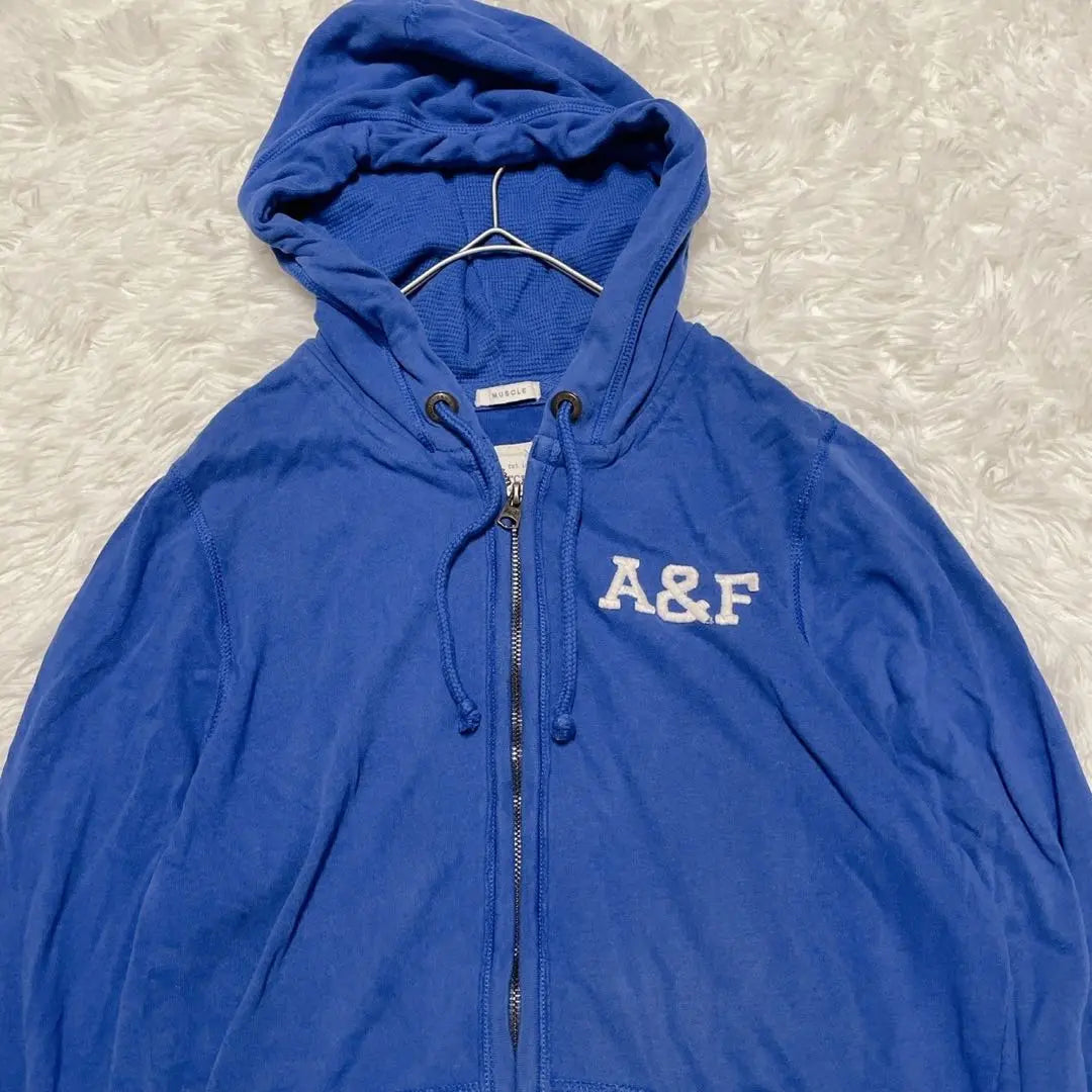 "Abercrombie and Fitch" (M) Zip -up Parker Long Sleeve Logo embroidery