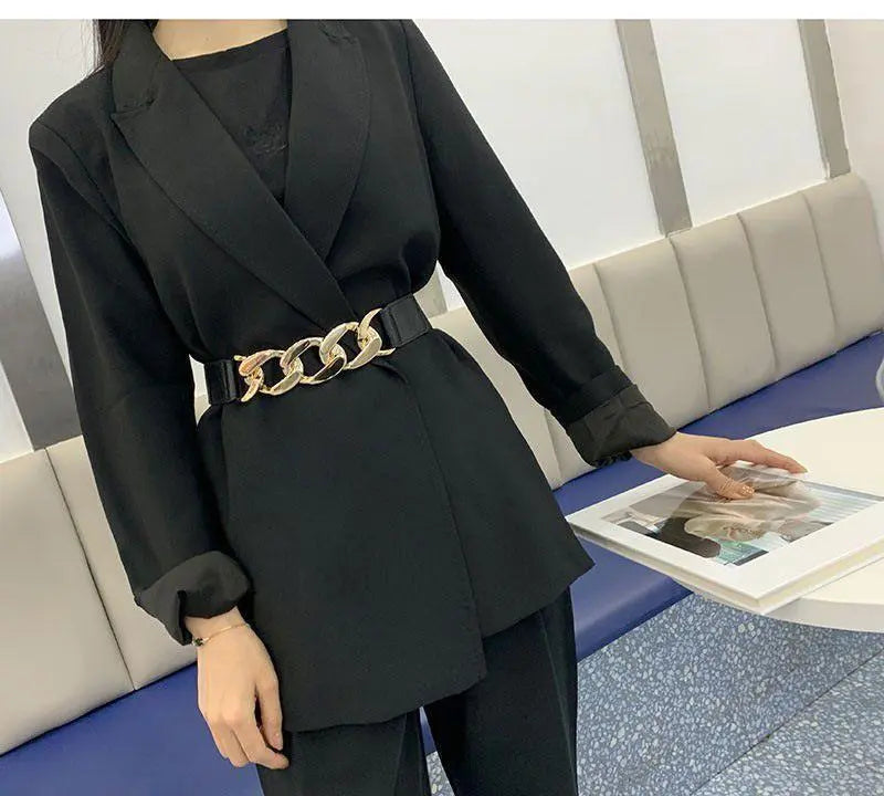 Rubber belt for women gold party dress one piece belt thick