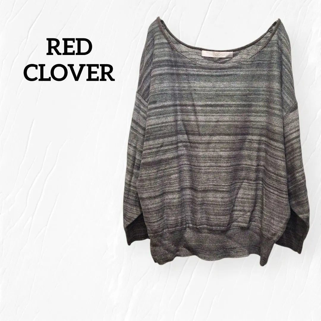 RED CLOVER Dolman Long T-shirt Cut and Sew Border