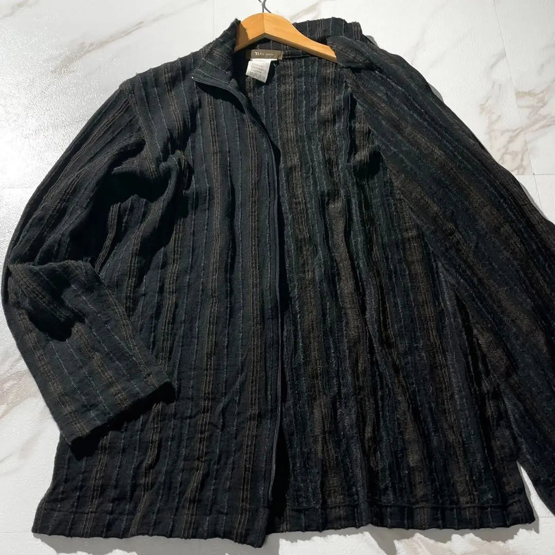 Superb condition⭐️Y's for men driver knit striped black 3