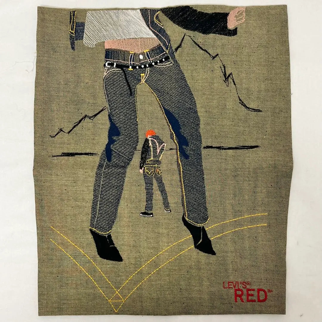 Súper raro, no a la venta, LEVI'S RED, Levi's Red, tela vaquera bordada | 激レア 非売品 LEVI'S RED リーバイス レッド 刺繍入り デニム生地