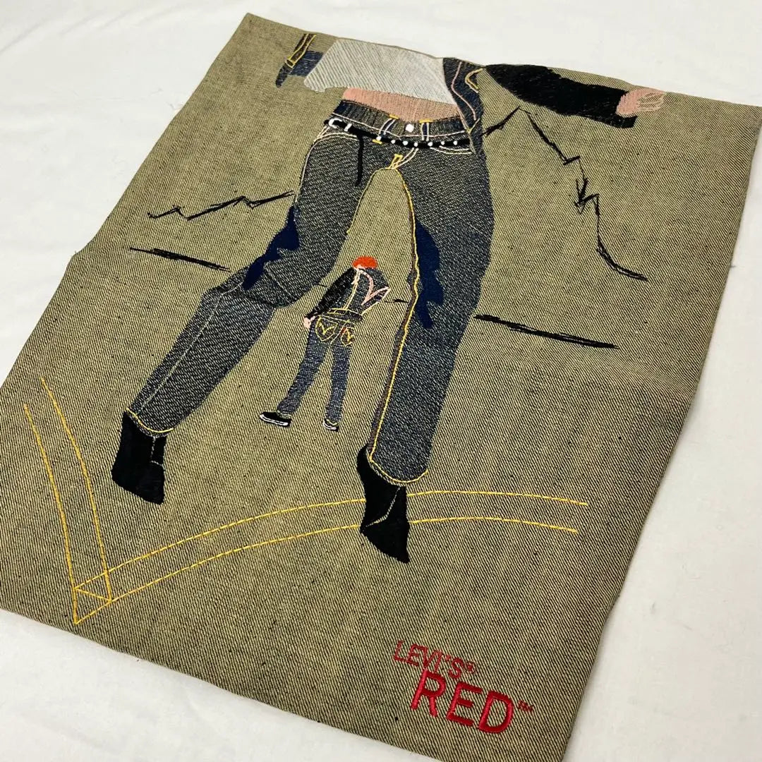 Súper raro, no a la venta, LEVI'S RED, Levi's Red, tela vaquera bordada | 激レア 非売品 LEVI'S RED リーバイス レッド 刺繍入り デニム生地