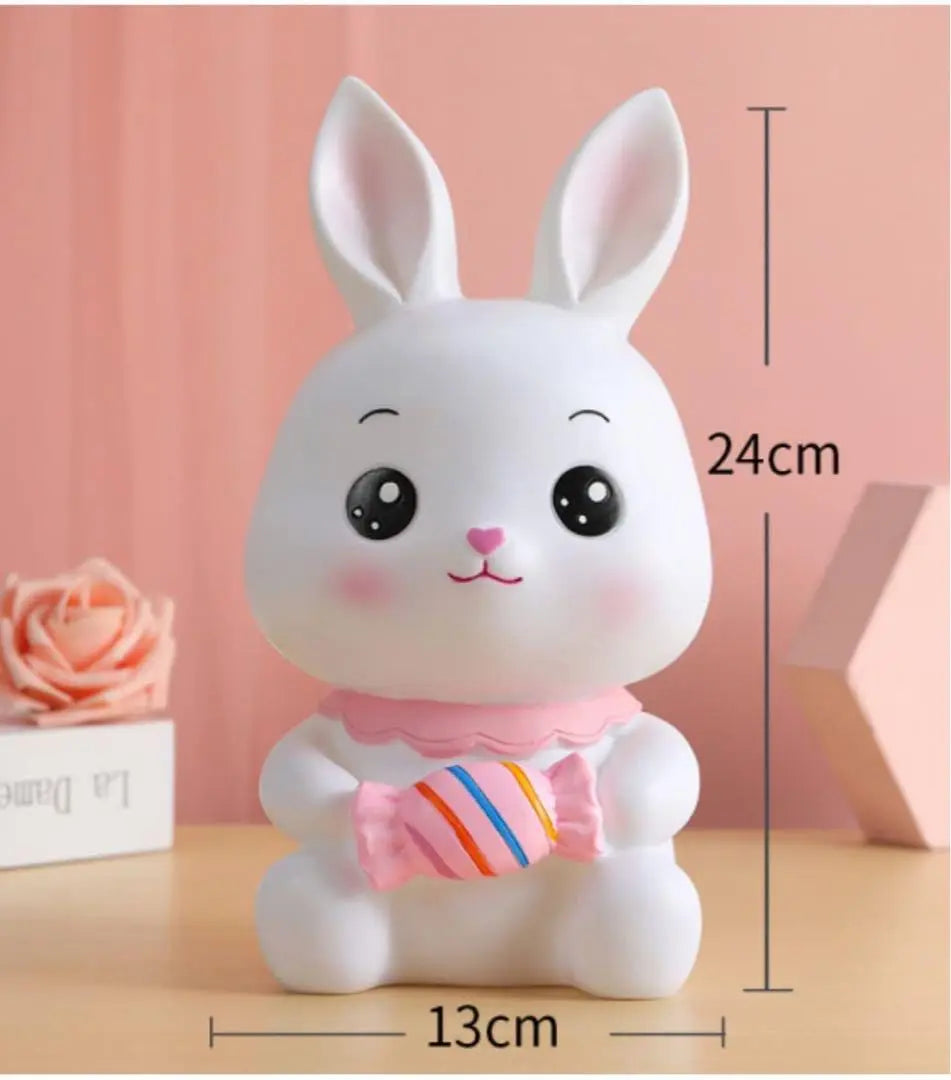 ❤Pigment Box, Cute Rabbit Shaped Piggy Bank Coin Bank, Offering Box, Decorative Girl