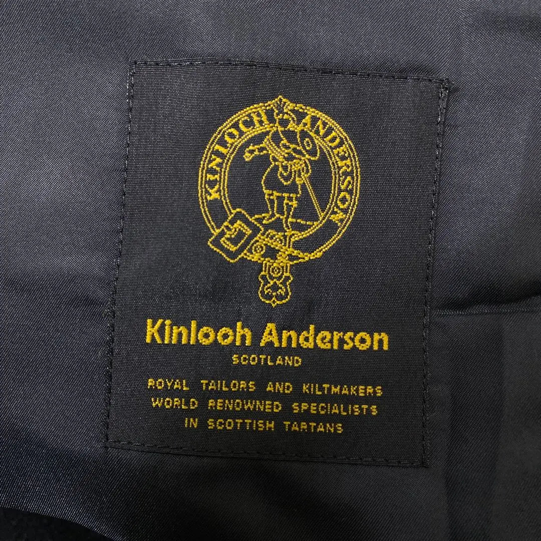 Kinloch Anderson Wool Cashmere Stainless Steel Collar Coat M Black