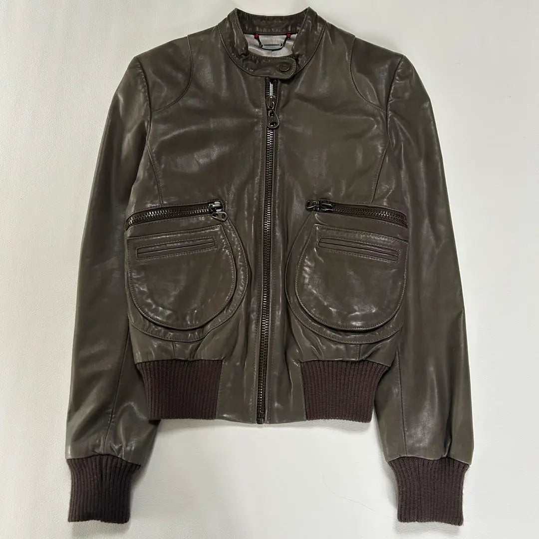 DOMA Leather Jacket Single Rider Brown