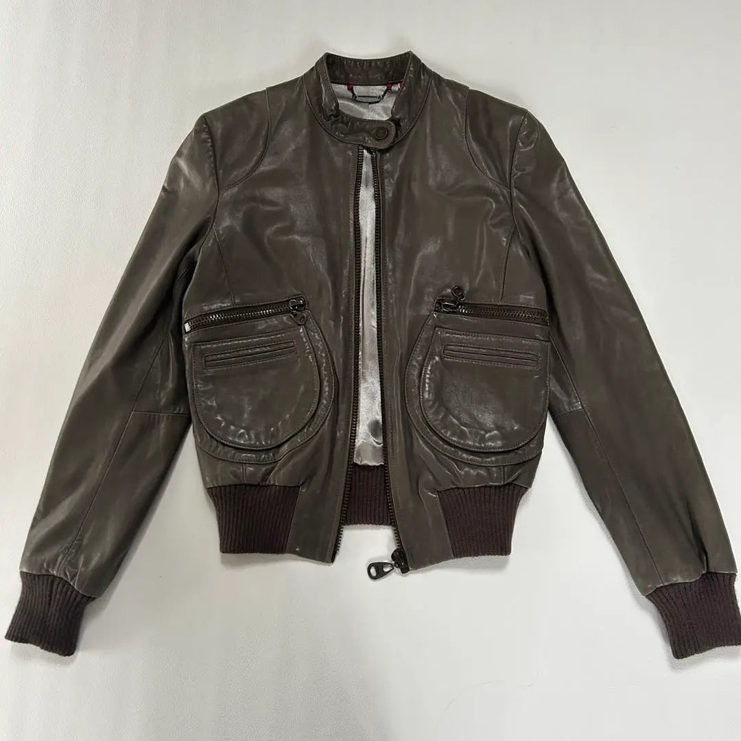 DOMA Leather Jacket Single Rider Brown