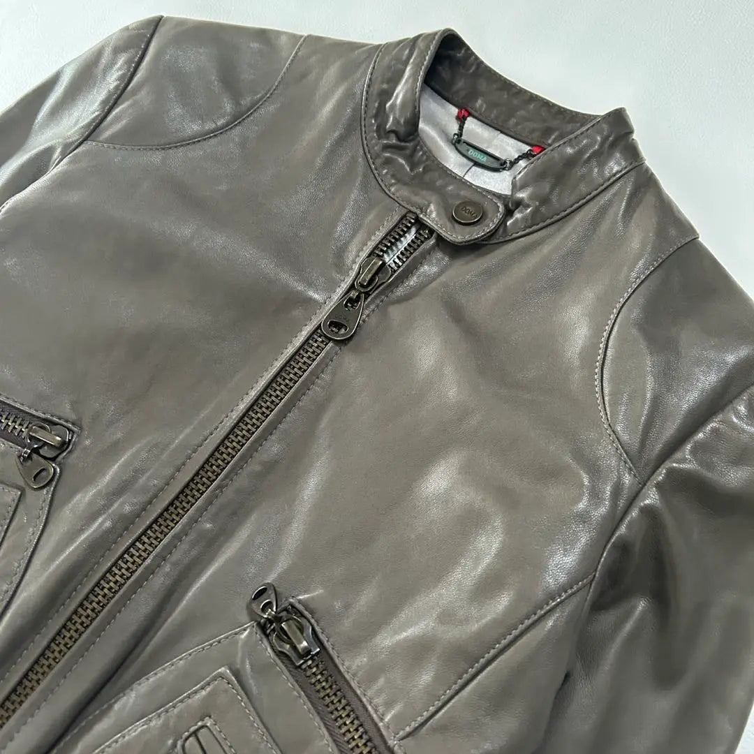 DOMA Leather Jacket Single Rider Brown