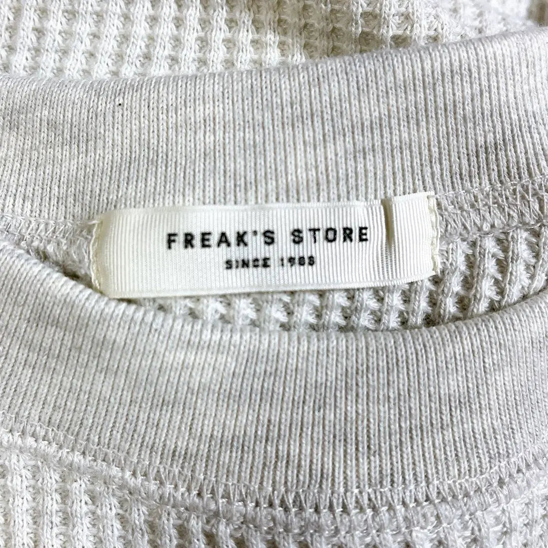 [FREAK'S STORE] Short length cut and sew long sleeve waffle fabric F