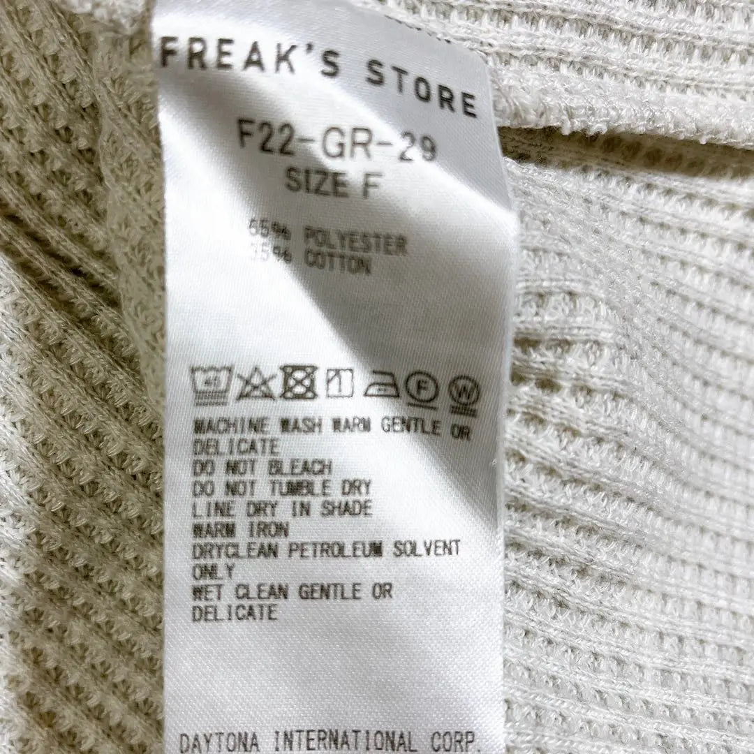 [FREAK'S STORE] Short length cut and sew long sleeve waffle fabric F