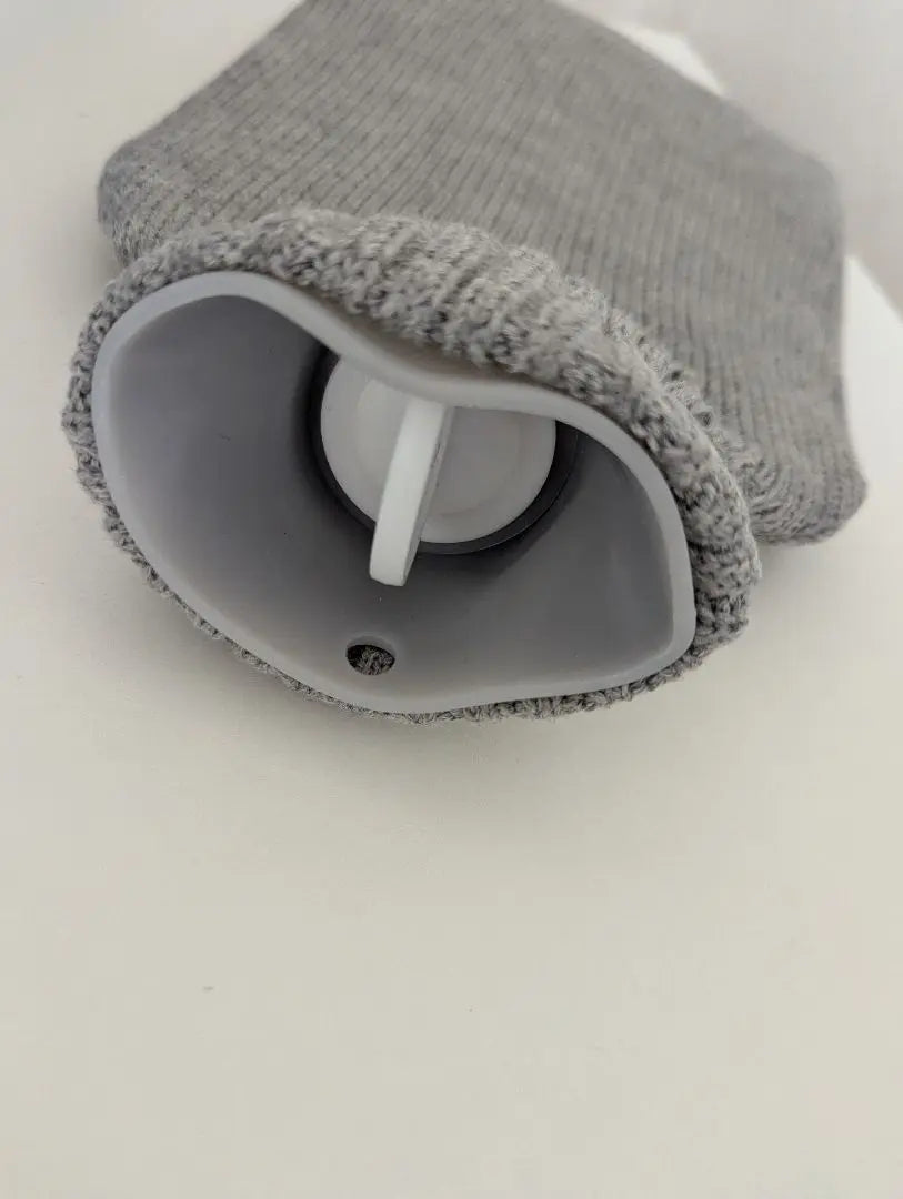 Hot water bottle with cover ice pillow power saving knit eco winter warm workplace 1L gray